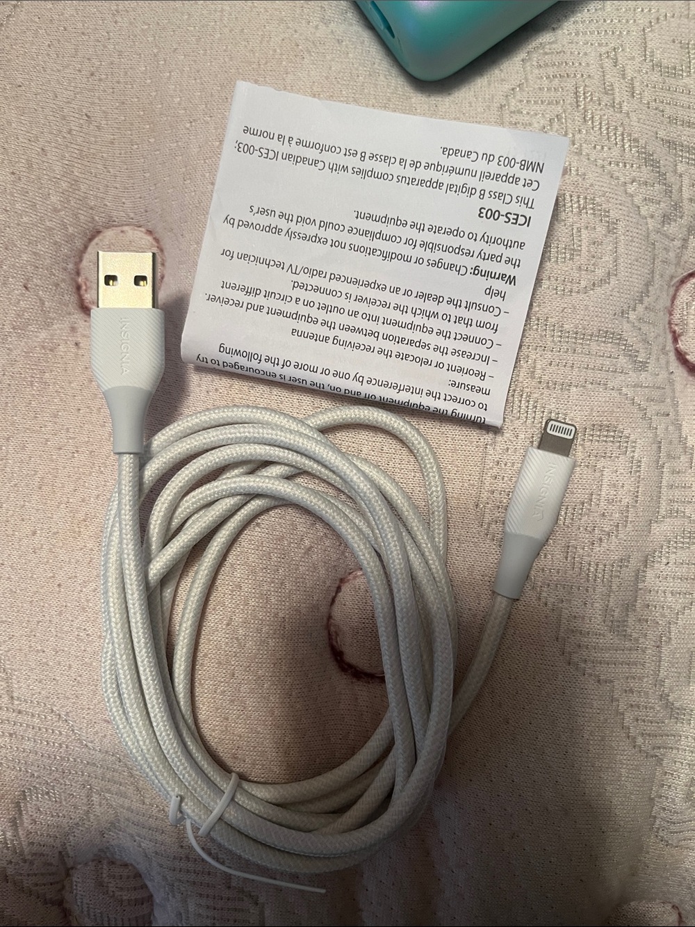 New White Braided 6ft Lightning to USB Charging Cable